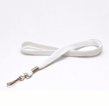 Lanyard/Keycord Rond Wit met veiligheidssluiting