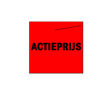 ACTIEPRIJS prijsetiketten 29x28 Fluor rood - 1ds à 30 rol - (geschikt voor METO)