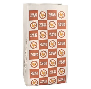 Gevoerde zakken 13 + 6 x 27 cm Vers & lekker KIP (halve kip)