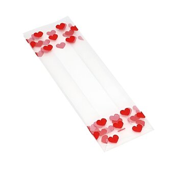 PP blokbodemzakken Valentijn 100 + 60 x 280 mm 40 my