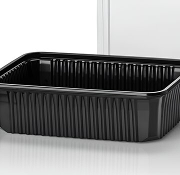 PP kilobakken 1000 ml - Zwart (180 serie)