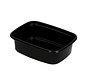 PP rechthoekige saladebakjes 125 ml Zwart