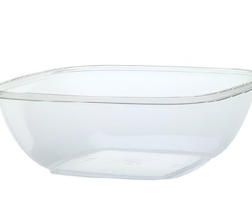 RPET Square bowls 375 cc - Transparant