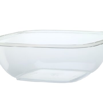 RPET Square bowls 375 cc - Transparant