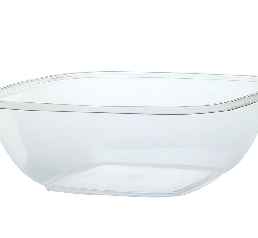 RPET Square bowls 375 cc - Transparant