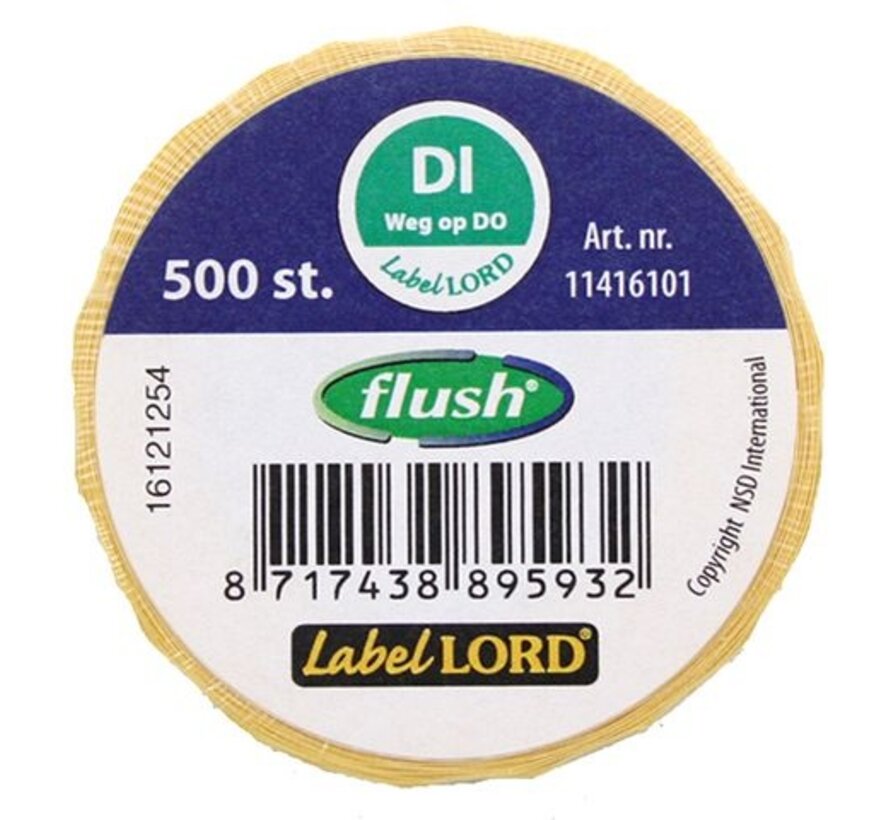 Flush Label Daglabels Voedseletiketten Volledig oplosbaar (Flush Label)