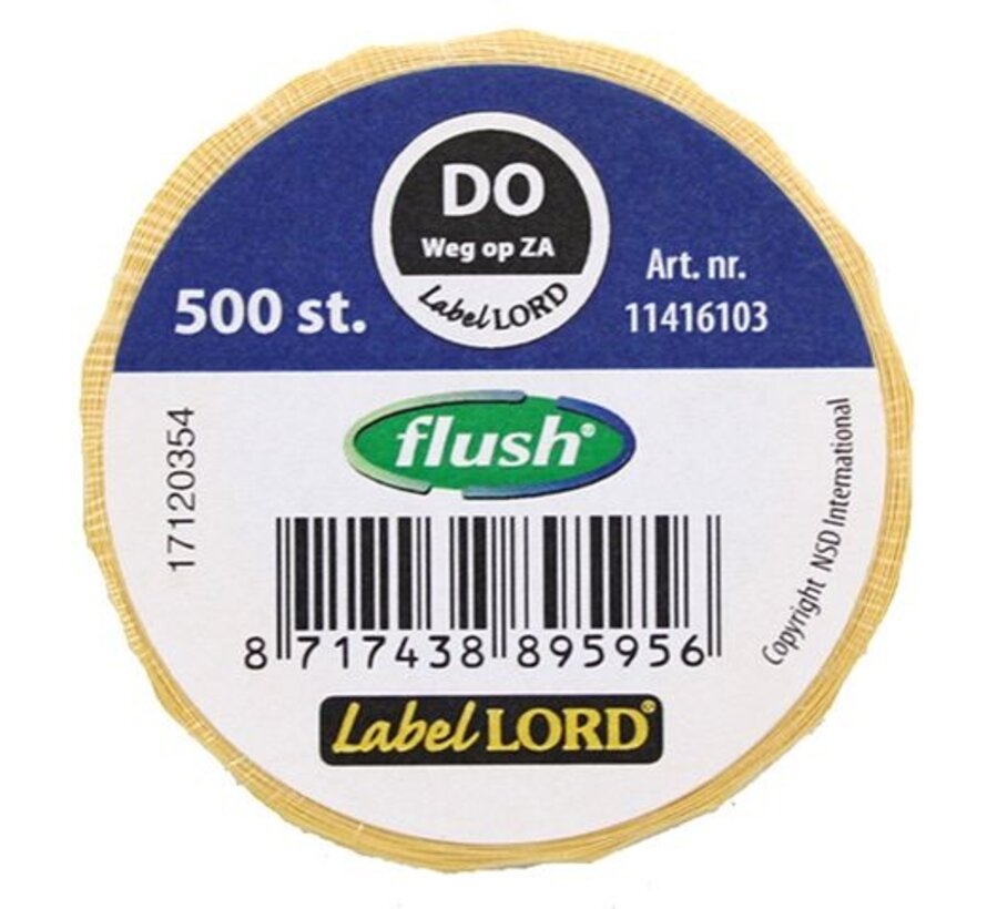 Flush Label Daglabels Voedseletiketten Volledig oplosbaar (Flush Label)