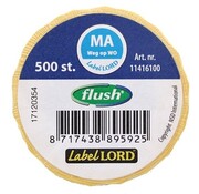 Labellord Flush Label Daglabels Voedseletiketten Volledig oplosbaar (Flush Label)