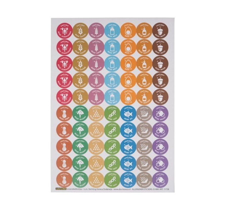 Labellord Aqualabel Allergenen Stickervel