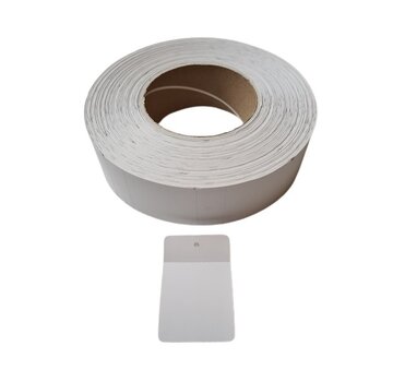 Hangetiketten 40x60 mm wit - Perforatie 1000 stuks