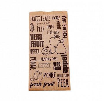 Papieren fruitzakken 2 pond 16 + 9 x 30,5 cm "Vers Fruit"