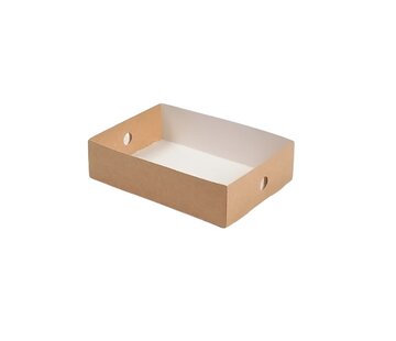 Inzetstukken "half" 31 x 22 x 7,8 cm tbv cateringdozen Kraft Platter