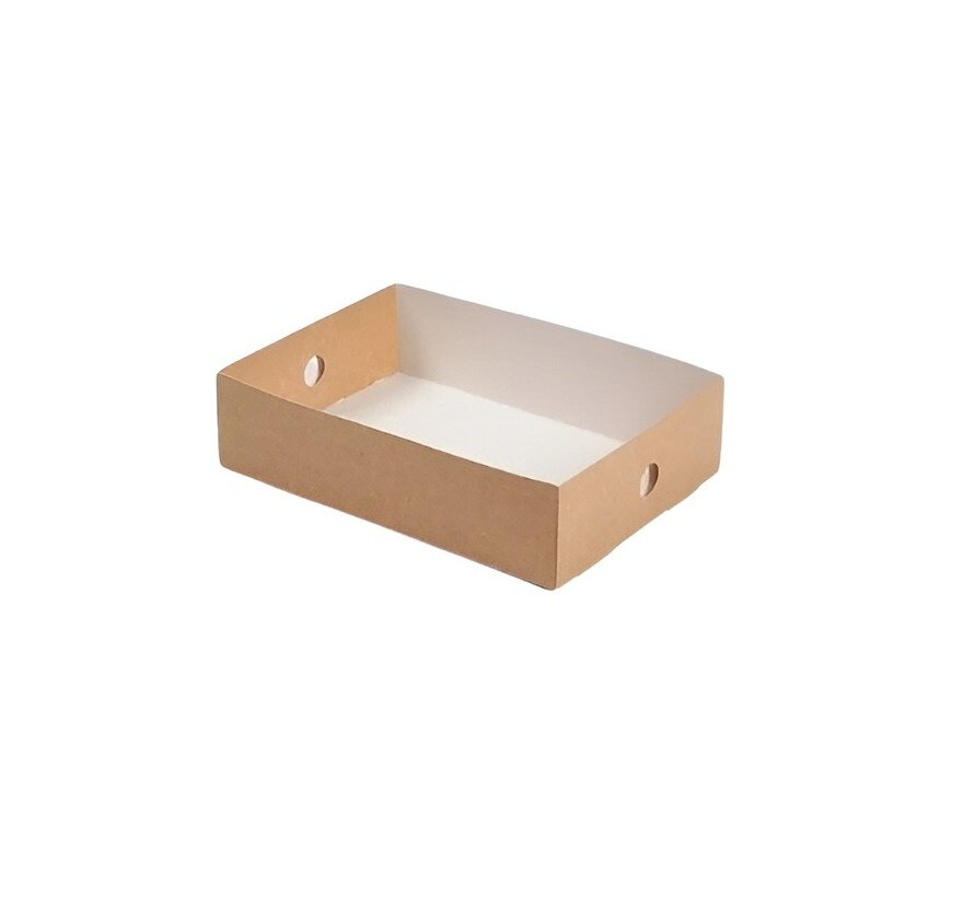 Inzetstukken "half" 31 x 22 x 7,8 cm tbv cateringdozen Kraft Platter