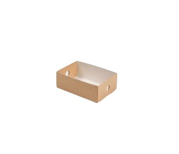 Inzetstukken "kwart" 22 x 15 x 7,8 cm tbv cateringdozen Kraft Platter