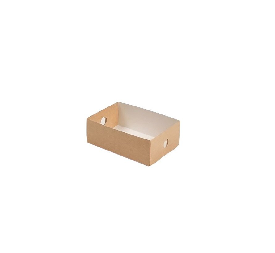 Inzetstukken "kwart" 22 x 15 x 7,8 cm tbv cateringdozen Kraft Platter