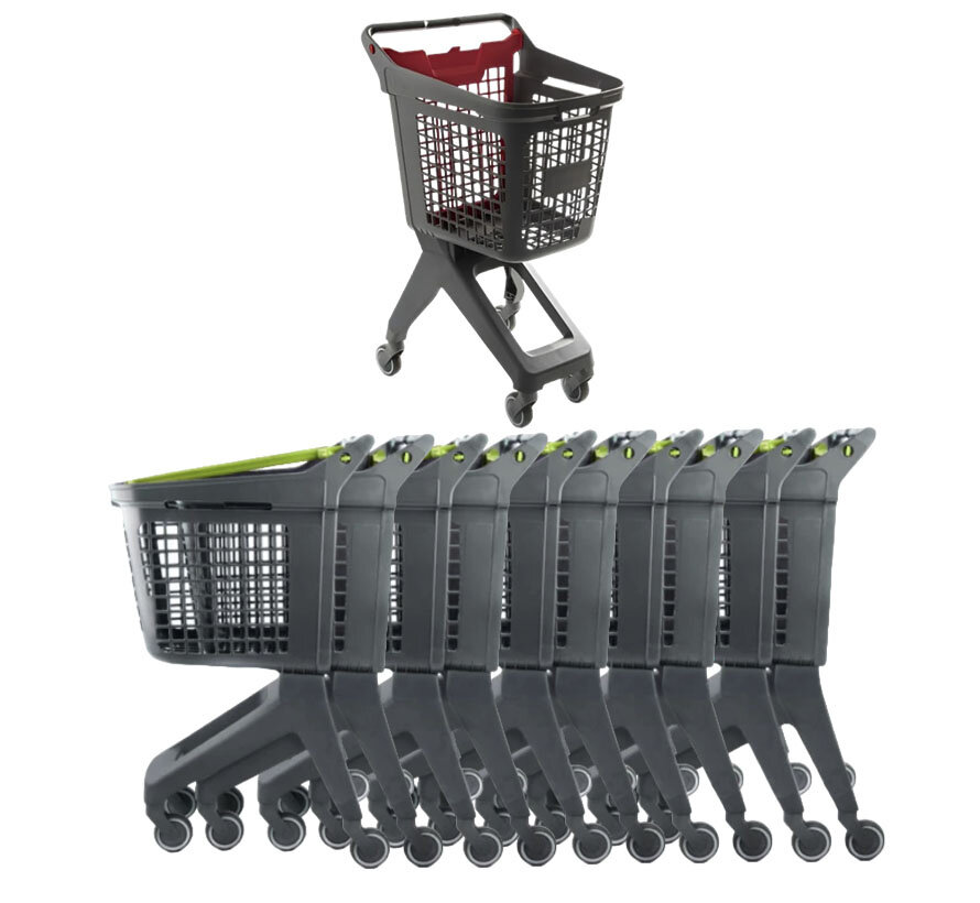 10x Winkelwagen 80 liter (10 stuks) €1199,0p/s Superior Lichtgewicht Kunststof - 10 stuks
