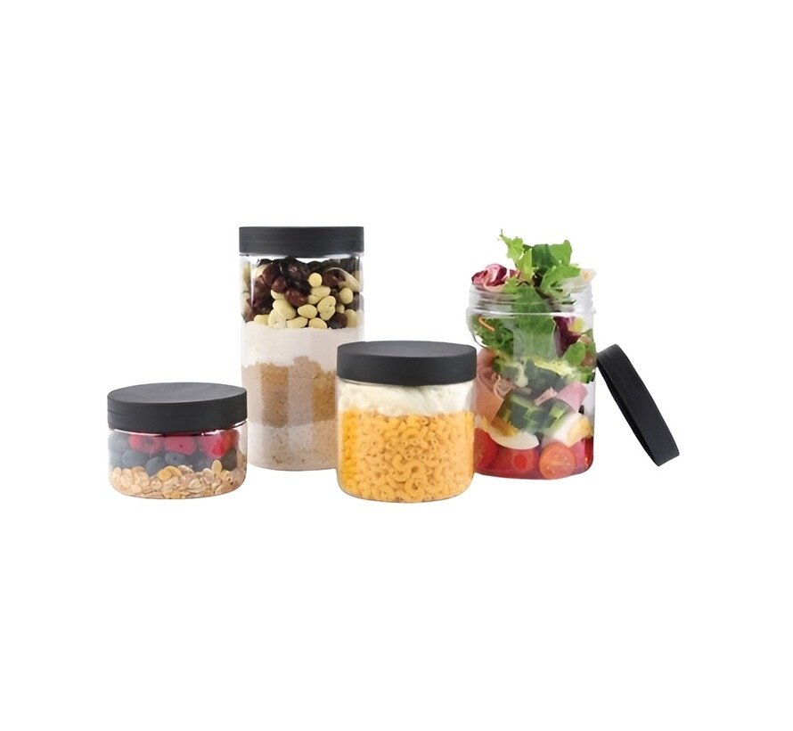 PET potten 750 ml incl. deksels