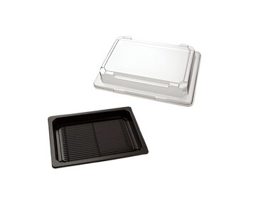 RPET trays + deksels 16,6 x 11,5 x 4,5 cm SushiTray