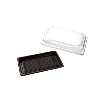 RPET trays + deksels 17,1 x 9,1 x 4,5 cm SushiTray