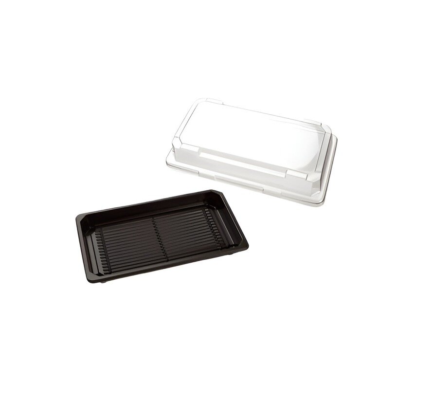 RPET trays + deksels 17,1 x 9,1 x 4,5 cm SushiTray