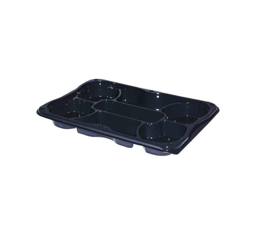 PET Rectangular Platter cateringschalen 35 x 24 x 6 cm (inclusief deksels)