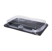 PET Rectangular Platter cateringschalen 55 x 37 x 8,5 cm (inclusief deksels)