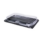 PET Rectangular Platter cateringschalen 55 x 37 x 8,5 cm (inclusief deksels)