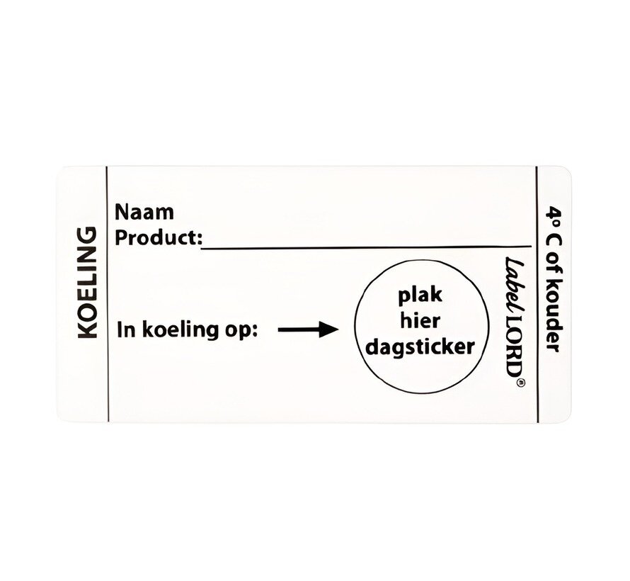 Labellord Flushlabel Koeling 4°C