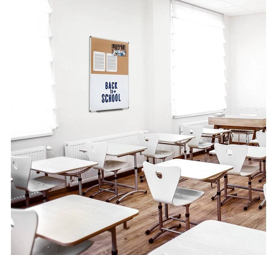 Whiteboard Alu / Prikbord - Combinatiebord