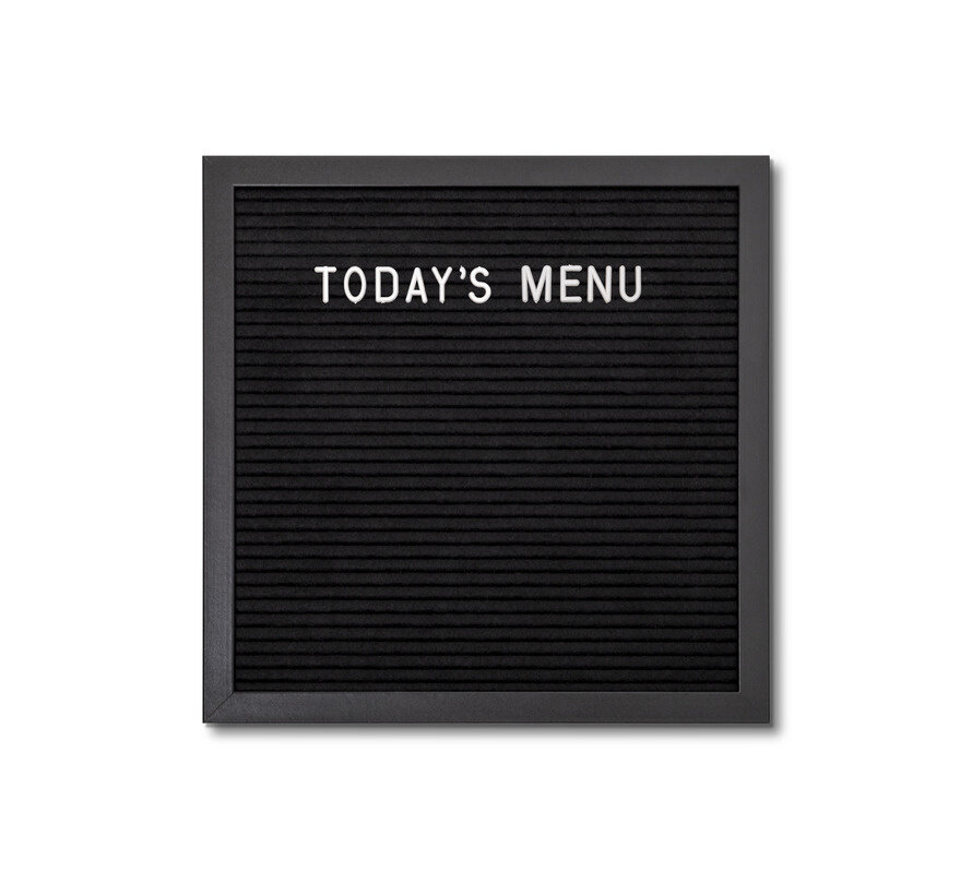 Letterbord Zwart met Zwarte Lijst