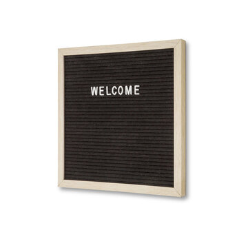 Letterbord Zwart met Houten Lijst