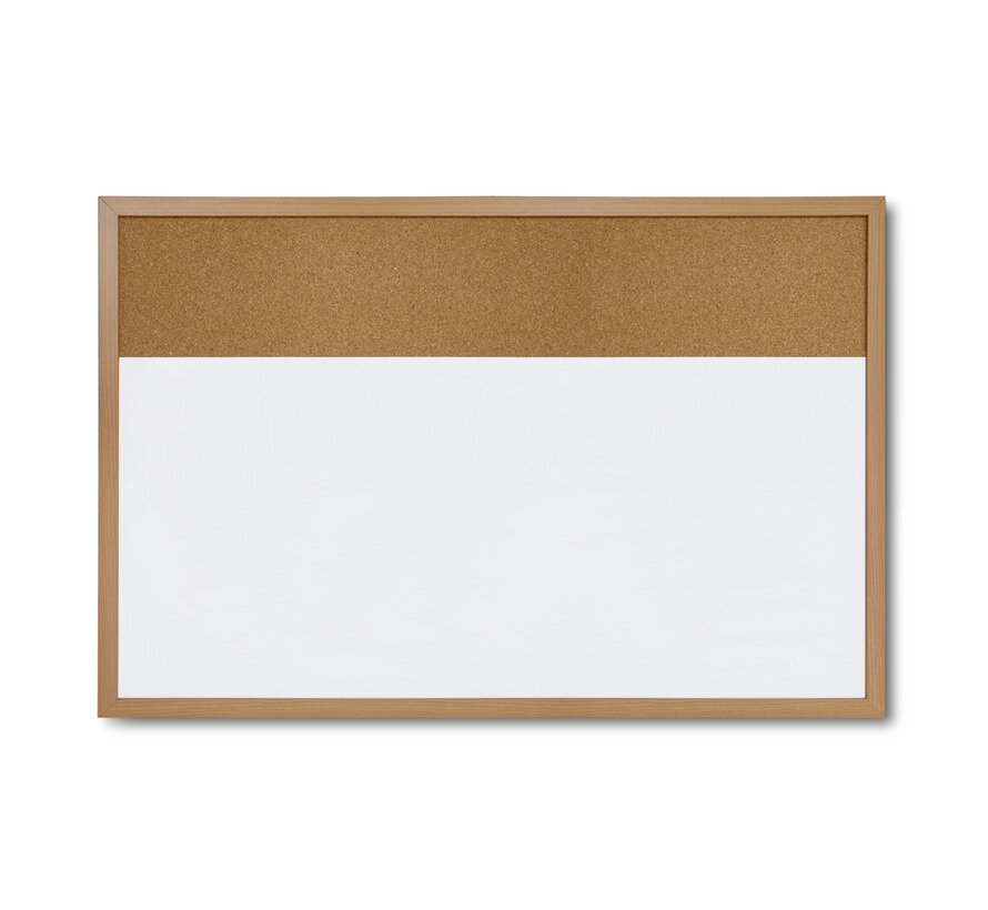 Whiteboard Hout / Prikbord - Combinatiebord