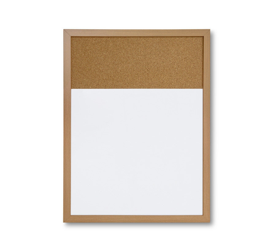 Whiteboard Hout / Prikbord - Combinatiebord