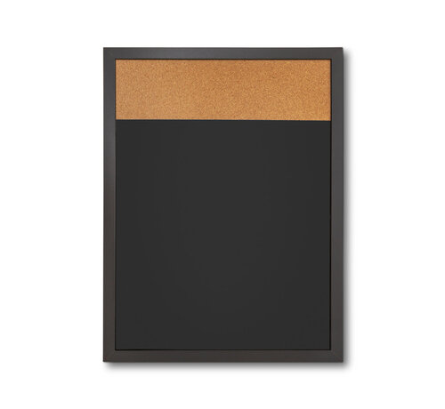 Whiteboard Hout Zwart / Prikbord - Combinatiebord