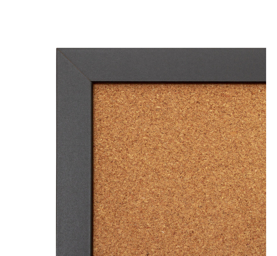 Whiteboard Hout Zwart / Prikbord - Combinatiebord
