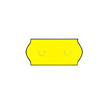 SATO etiketten 26x12 geel met U stanzing - 1ds á 36 rol