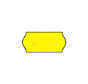 etiketten 26x12 geel met U stanzing - 1ds á 36 rol