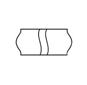 Etiketten 26x12 permanent met security cut - wit - 36 rollen