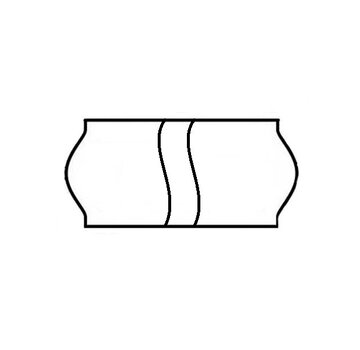 Etiketten 26x12 permanent met security cut - wit - 36 rollen