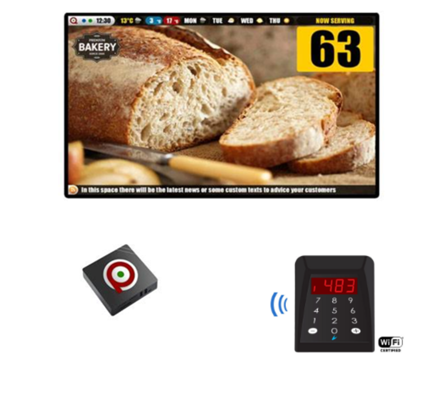 Digitaal Volgnummersysteem set  Box + Afstandsbediening (Draadloos)