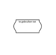 Etiketten 'te gebruiken tot' 26x12 wit - 12 rol