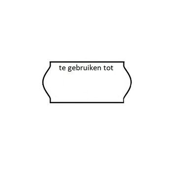 Etiketten 'te gebruiken tot' 26x12 wit - 12 rol