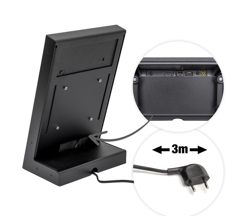 Digitale Tafeldisplay met 13″ UHD‑scherm | Digital Countertop Baliedisplay