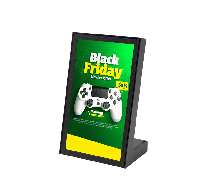 Digitale Tafeldisplay met 13″ UHD‑scherm | Digital Countertop Baliedisplay