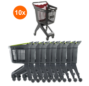 10x Winkelwagen 80 liter €1199 p/s (10 stuks) Superior Lichtgewicht Kunststof - 10 stuks