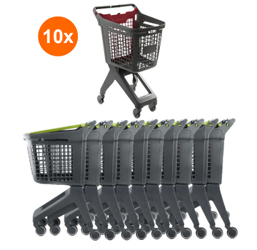 10x Winkelwagen 80 liter €1199 p/s (10 stuks) Superior Lichtgewicht Kunststof - 10 stuks