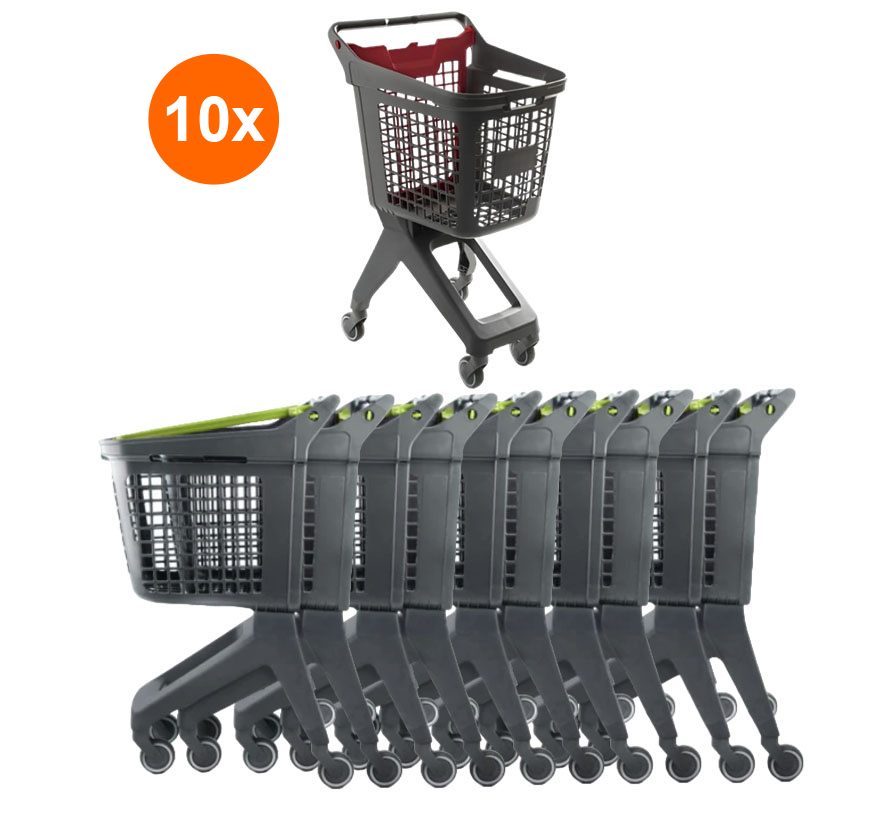 10x Winkelwagen 80 liter (10 stuks) €99,90 p/s Superior Lichtgewicht Kunststof - 10 stuks
