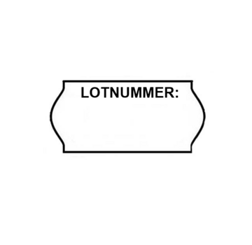 Etiketten 26x12 bedrukt Lotnunnmer: 36 rol