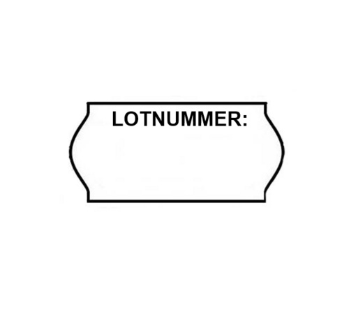 Etiketten 26x12 bedrukt Lotnunnmer: 36 rol