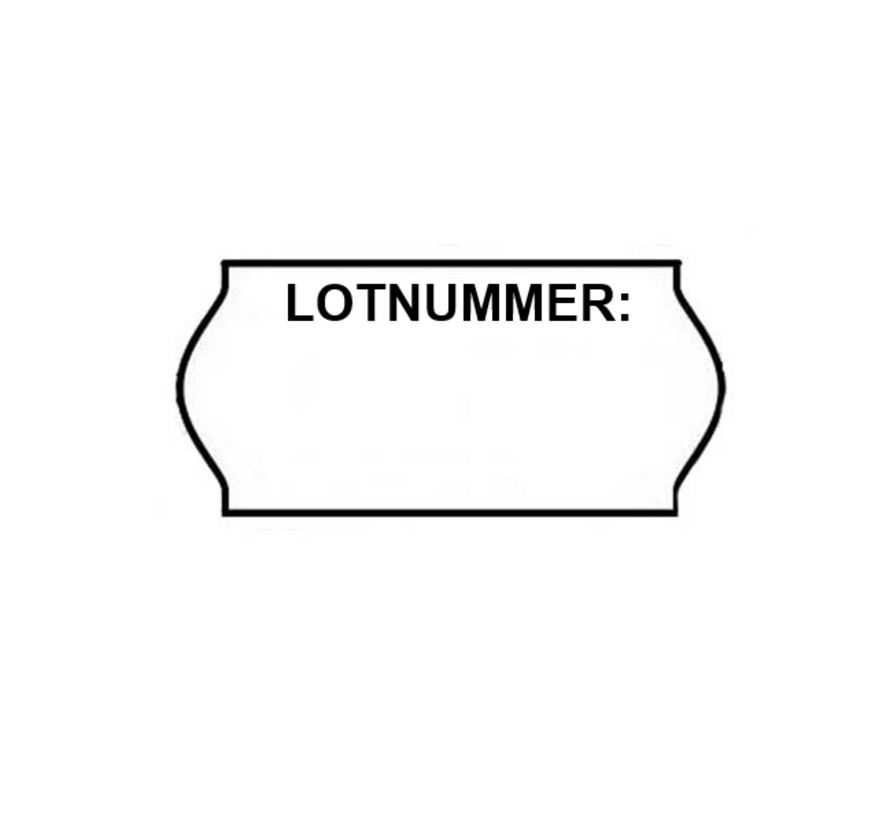 Etiketten 26x12 bedrukt Lotnunnmer: 36 rol